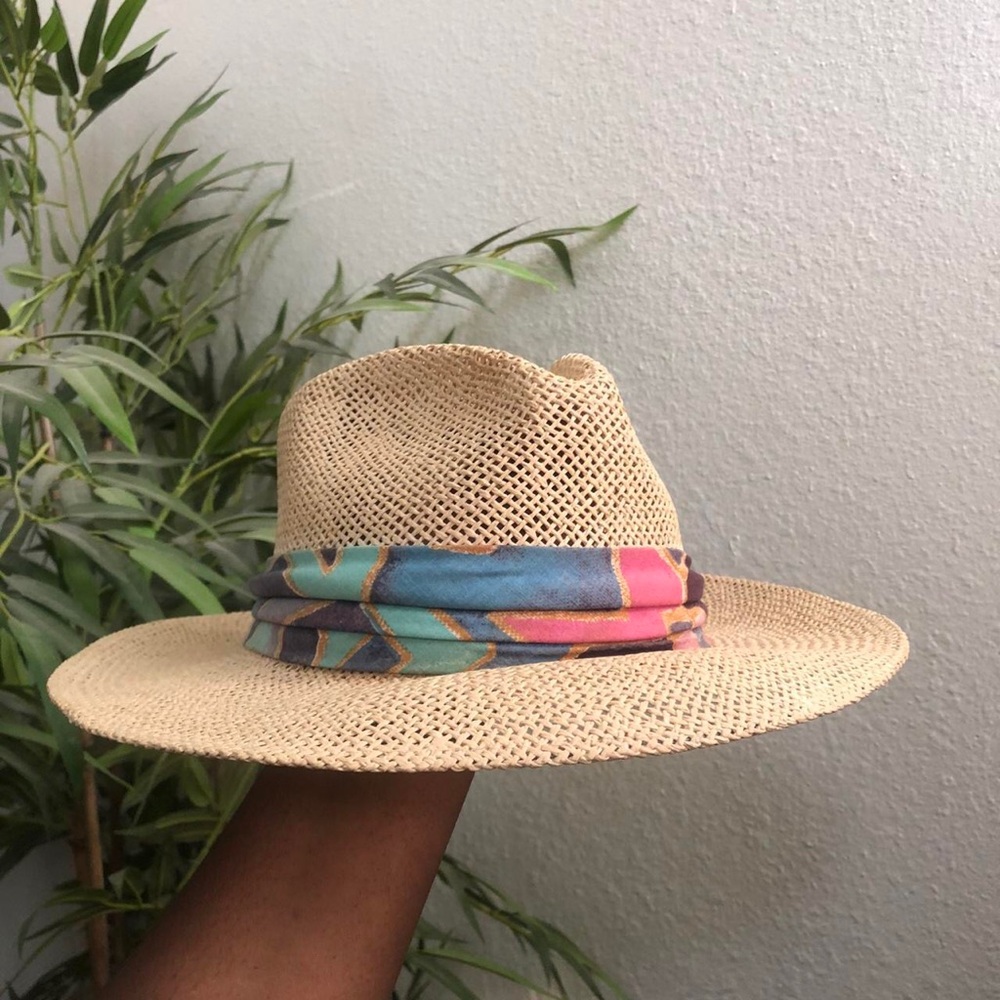 RARE Royal Stetson Casino Gambler Panama Straw Fedora Hat Cap Boater USA Vintage